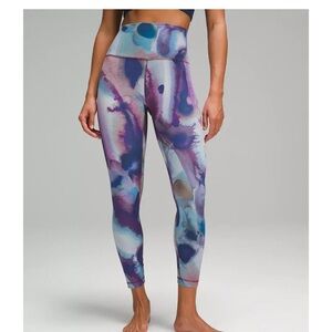 Lululemon Athletica Align Leggings Inch Ink Island Twice Blue Multi